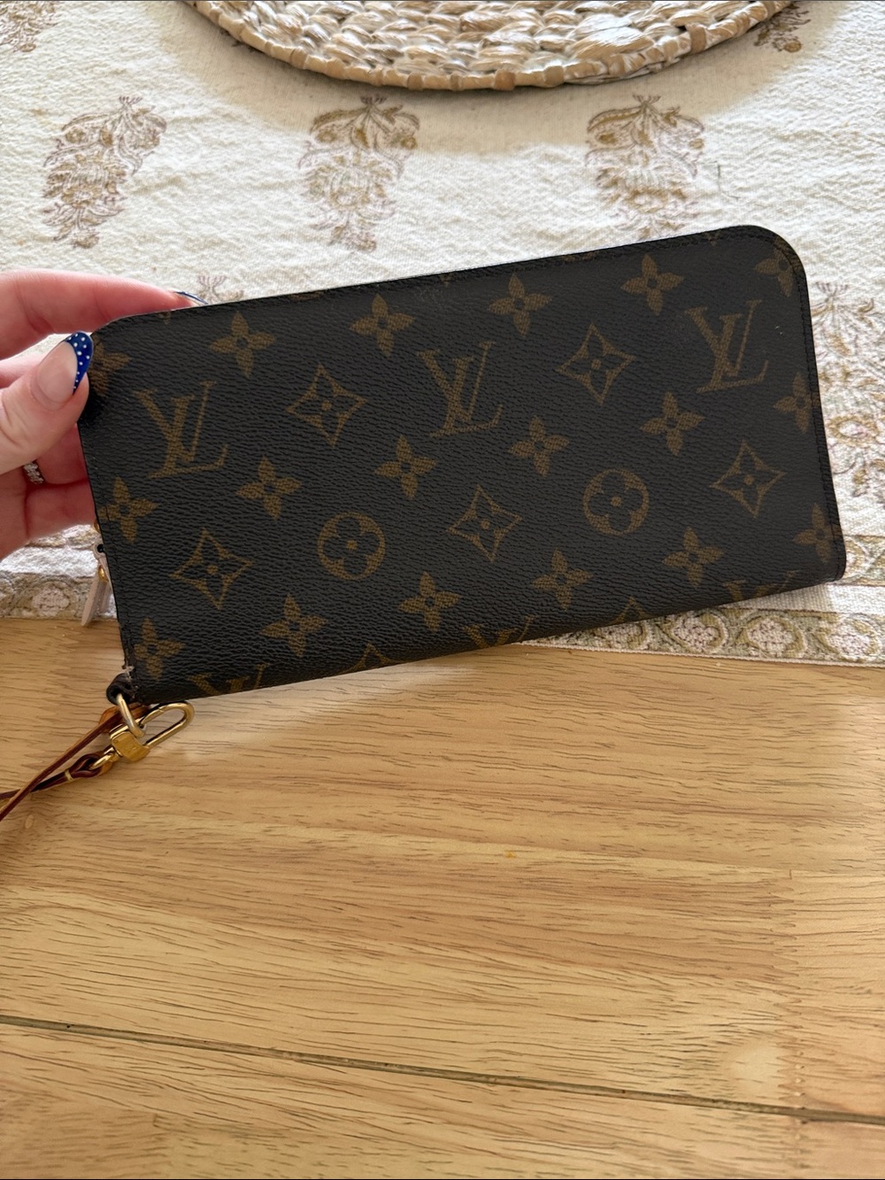 Louis Vuitton Monogram Wallet with Floral pattern